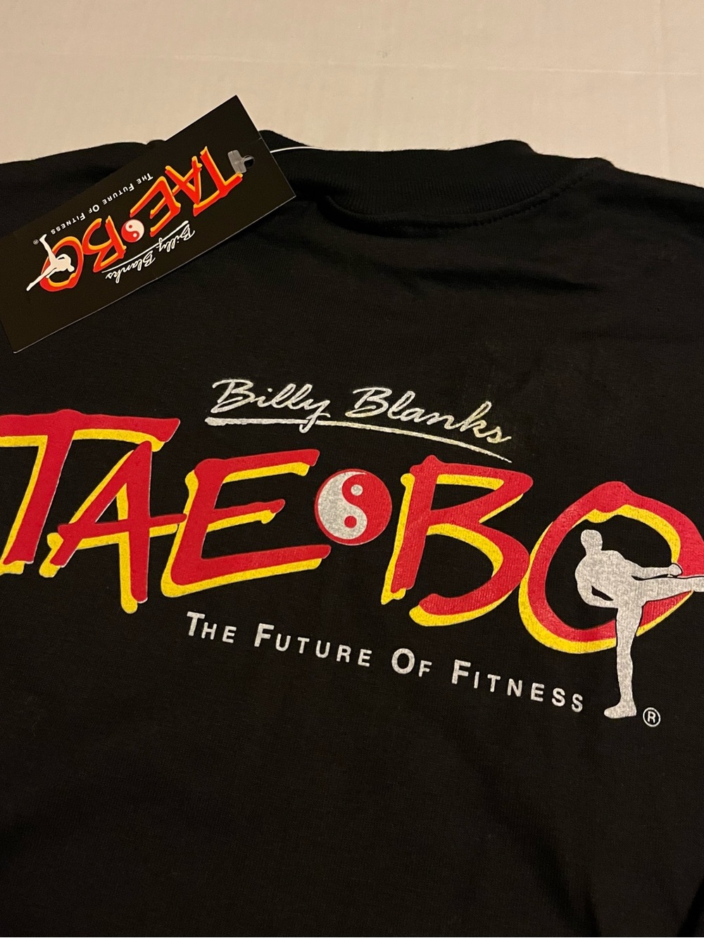 NWT Vintage 90’s Tae Bo Billy Blanks Fitness T-Shirt 2XL Black Workout VHS *NEW*